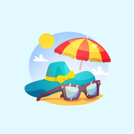 summer holiday composition icon vector ilustrationのイラスト素材