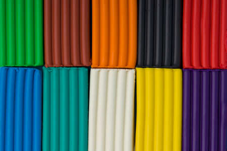 Background of Set of colorful plasticine sticks. pattern of colorful plasticine sticks.の写真素材