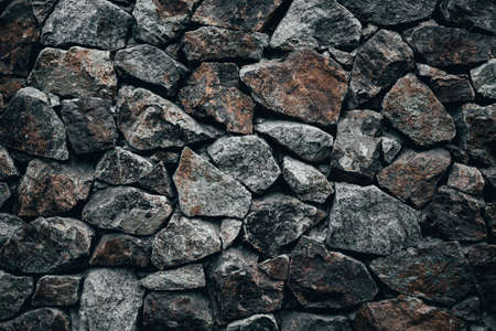 Stone wall texture background. Natural stones backgroundの写真素材