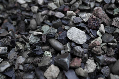 Pebbles texture background, close up viewの写真素材