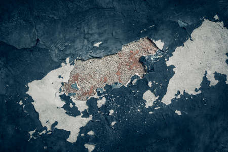 Peeling paint texture background. Rustic cracked paint on wooden or metal surfaceの写真素材