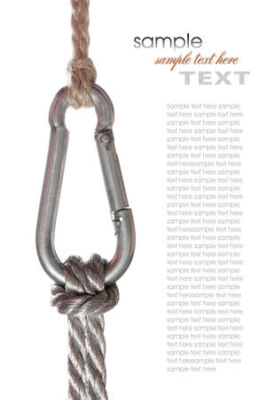 Fixture climber with ropes isolated on white backgroundの写真素材