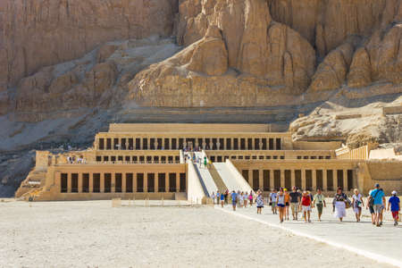  the Memorial Temple of Hatshepsut . Luxor, Egypt, 2012 yearのeditorial素材