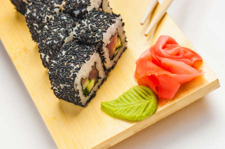 Japanese sushi on the boardの写真素材