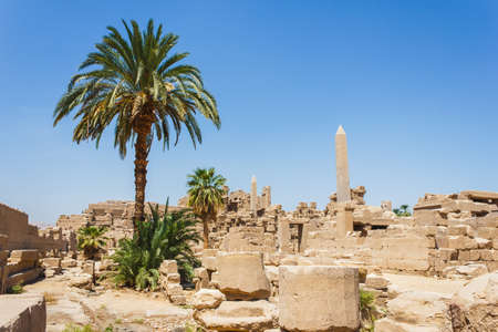 Ancient ruins of Karnak temple in Egypt in the summer of 2012の写真素材