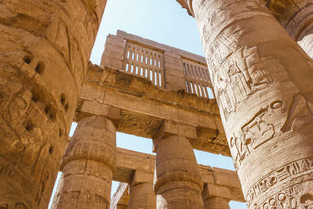 Ancient ruins of Karnak temple in Egypt in the summer of 2012の写真素材