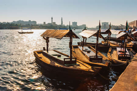 Boats on the Bay Creek in Dubai, UAE nov 13 2012のeditorial素材