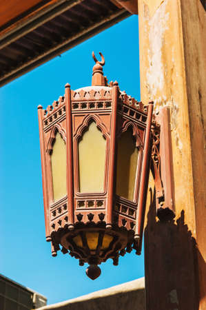 Arab street lanterns in the city of Dubai in the United Arab Emiratesの写真素材