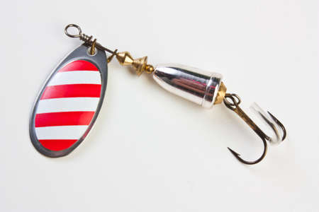 spinner with a triple hook for fishingの写真素材