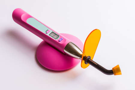 Dental Ultraviolet Curing Light Tool With Orange UV light blocking glassの写真素材