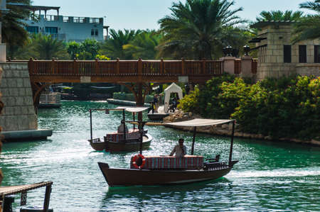 DUBAI, UAE - NOVEMBER 15: View of the  Souk Madinat Jumeirah.Madinat Jumeirah encompasses two hotels...
