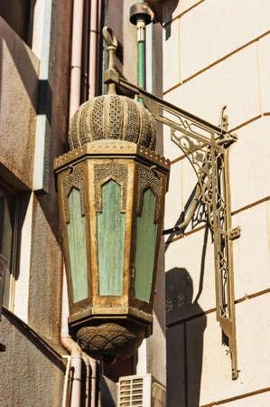 Arab street lanterns in the city of Dubai in the United Arab Emiratesの写真素材
