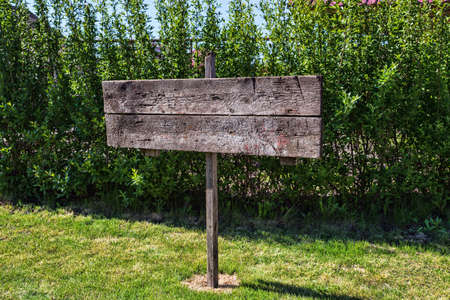 sign a pointer to the board in rural areasの写真素材