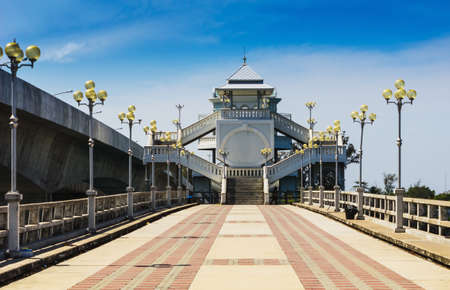 The Sarasin Bridge was built in 1970 to connect Phuket Island to mainland Thailand.の写真素材