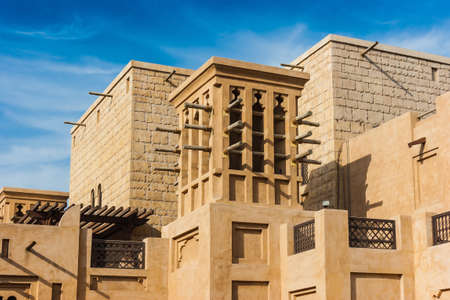 DUBAI, UAE - NOVEMBER 15: View of the  Souk Madinat Jumeirah.Madinat Jumeirah encompasses two hotels and clusters of 29 traditional Arabic houses. Nov 15, 2012 in Dubaiのeditorial素材