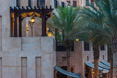 DUBAI, UAE - NOVEMBER 15: View of the  Souk Madinat Jumeirah.Madinat Jumeirah encompasses two hotels and clusters of 29 traditional Arabic houses. Nov 15, 2012 in Dubaiのeditorial素材
