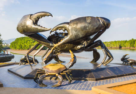statue of crabs in Krabi, symbol of town, Thailandの写真素材