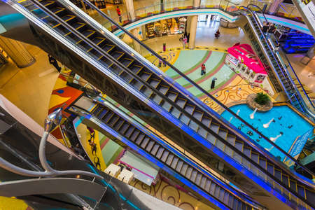 SHARJAH, UAE - OCTOBER 29, 2013: Central Souq Mega Mall of Sharjah opened on December 2001 and becoming one of leading retail and leisure destinations in UAE. It is one of largest malls in UAE at 800,000 sq. ft.のeditorial素材