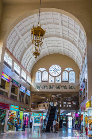 SHARJAH, UAE - OCTOBER 29, 2013: Central Souq Mega Mall of Sharjah opened on December 2001 and becoming one of leading retail and leisure destinations in UAE. It is one of largest malls in UAE at 800,000 sq. ft.のeditorial素材
