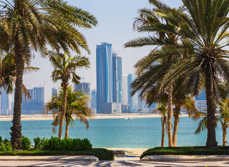 SHARJAH, UAE - OCTOBER 31: Sharjah - third largest and most populous city in United Arab Emirates, on October 31, 2013.  It is the most industrialized emirate in UAE.のeditorial素材