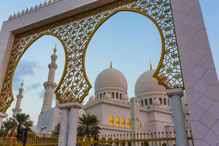 ABU DHABI, UAE - NOV 5: The Shaikh Zayed Mosque on the November 5, 2013 in Abu Dhabi, This is...