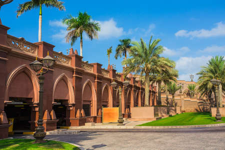 DUBAI - NOVEMBER 5: Emirates Palace in Abu Dhabi on November 5, 2013 in Dubai. Emirates Palace was originally conceived as a venue for government summits and conferences in the Persian Gulfのeditorial素材