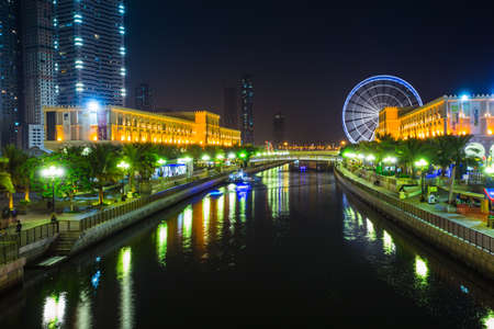 Eye of the Emirates - ferris wheel in Al Qasba - Shajah, United Arab Emiratesのeditorial素材