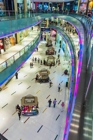 DUBAI, UAE - OCTOBER 31: World's largest shopping mall based on total area and sixth largest by gross leasable area, October 31, 2013 in Dubai, UAEのeditorial素材