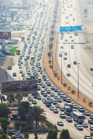 SHARJAH, UAE - OCTOBER 29: Sharjah - third largest and most populous city in United Arab Emirates, on October 29, 2013.  It is the most industrialized emirate in UAE.のeditorial素材