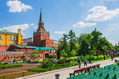 MOSCOW - MAY 23, 2014: Towers Moscow Kremlin in a solar weather