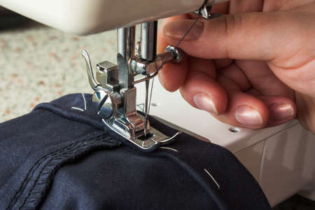 sewing machine and item of clothingの写真素材