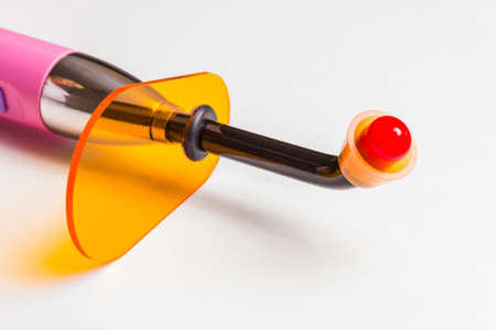 Dental Ultraviolet Curing Light Tool With Orange UV light blocking glassの写真素材