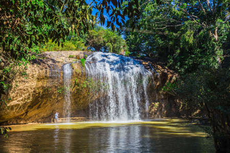 Prenn Waterfall. Da lat. Vietnam. Prenn is one of the waterfalls retained the pristine of the Highland mountains. 10 km south of the city.の写真素材