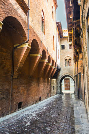 BOLOGNA, ITALY - 25 JUNE, 2014: General view of the downtown streetsのeditorial素材