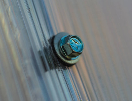 Fasteners plastic organic glass to the profile of hothouse