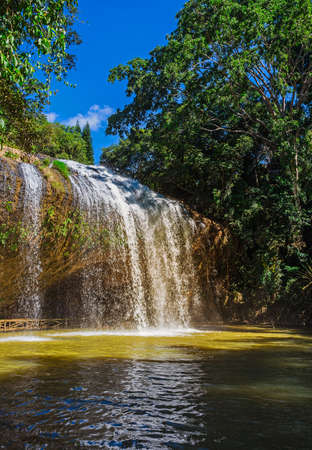 Prenn Waterfall. Da lat. Vietnam. Prenn is one of the waterfalls retained the pristine of the Highland mountains. 10 km south of the city.の写真素材