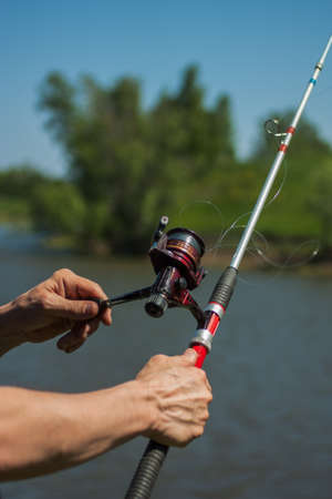 fishing bait on the natureの写真素材