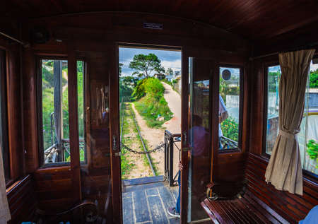 DALAT, VIETNAM - NOV 26, 2014.  Ancient station is famous place, history destination for traveler, with railway, antique train transport tourist to visit in Dalat, Vietnamのeditorial素材