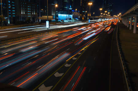 DUBAI, UAE - NOVEMBER 14: Nightlife in Dubai Marina. UAE. November 14, 2012. Dubai was the fastest developing city in the world between 2002 and 2008.のeditorial素材