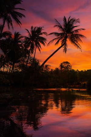 Beautiful tropical beach at island Koh Chang , Thailand.の写真素材