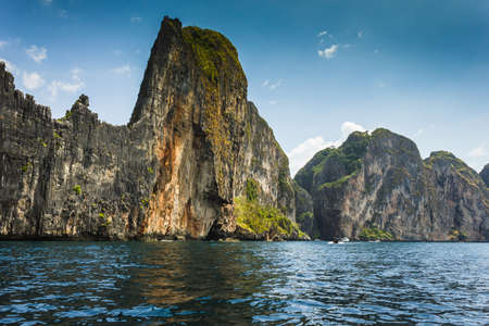 Beautiful view of Phi Phi island in Thailandの写真素材