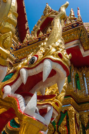 Temple of the black sitting monk in Thailandの写真素材