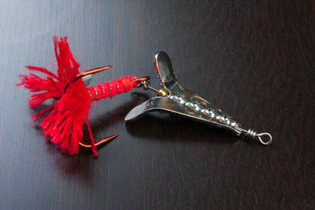 spinner with a triple hook for fishing
