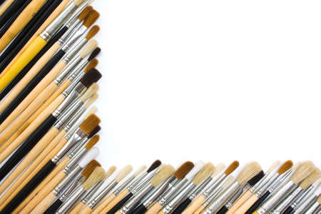 Brushes isolated on white backgroundの写真素材