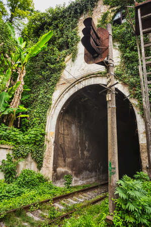 Railroad tunnel Psyrtsha station in New Athos, Abkhaziaの写真素材