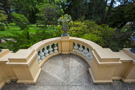 Russia, Sochi, gazebo in the city park "Dendrarium" (Arboretum).の写真素材