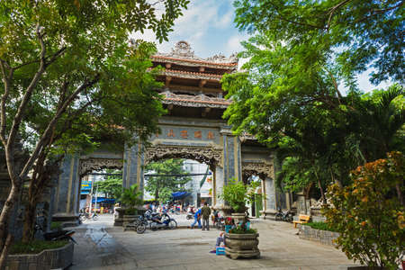 NHA TRANG, VIETNAM - Nov 2014: View of the Long Son Pagodaのeditorial素材