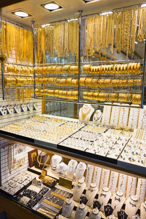 Gold market in Dubai, Deira Gold Souqのeditorial素材