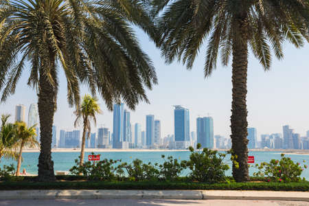 SHARJAH, UAE - OCTOBER 31: Sharjah - third largest and most populous city in United Arab Emirates, on October 31, 2013.  It is the most industrialized emirate in UAE.のeditorial素材