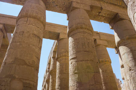 Ancient ruins of Karnak temple in Egypt in the summer of 2012の写真素材